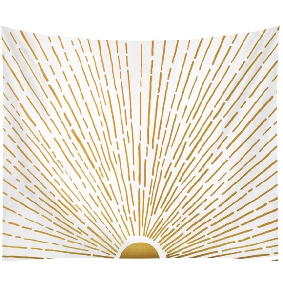 Abstract Sunrise/Sunset Retro Natural Landscape Art Tapestry Home/Bedroom Decor - Picture 4 of 5